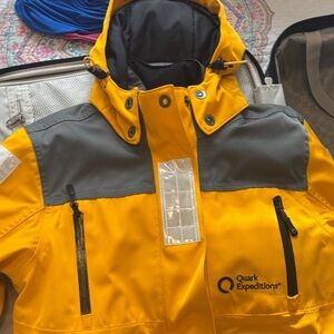 Women’s Yellow & Gray Artic Parka with Hood